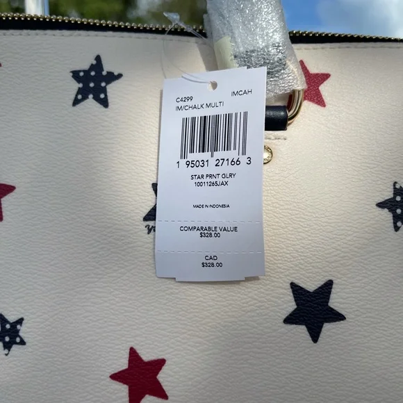 🔥🔥LAST SET Coach American Star Print Tote and Wallet NWT - Picture 12 of 15
